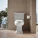 KOHLER 4636-RL-0 Cachet ReadyLatch Elongated Toilet Seat Slow Close, Soft Close Toilet Seat Quiet Lid, Contoured Grip-Tight Bumpers Installation Hardware, Apartment Essentials, White