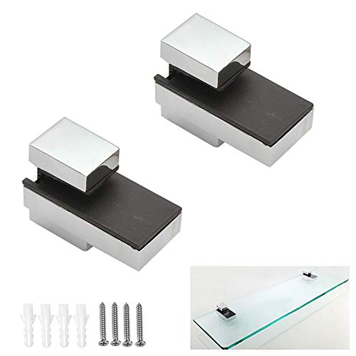 Kaileyouxiangongsi Adjustable Wood/Glass Shelf Bracket Solid Metal Wall Mount 2 Pcs Or One Pair,Polished Chrome #TOP1