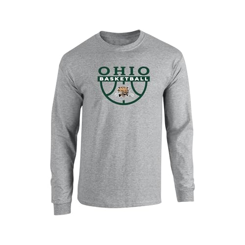 J2 Sport Ohio University Long Sleeve Shirt, OHI Bobcats T-Shirt, Tee, Apparel Grey