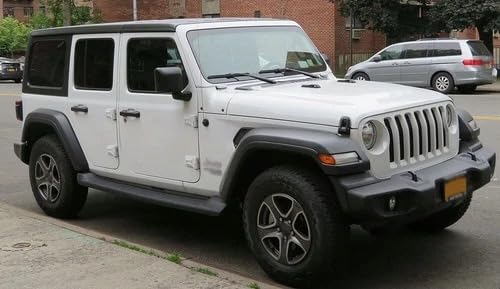 2PCS Running Boards Side Steps Nerf Bars Side Pedal Protector Fits for Jeep Unlimited Wrangler JL 4 Door 2018-2026 ABS Plastic Black