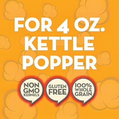 JOLLY TIME All in One Popcorn Kit, Portion Packets with Kernels, Oil and Salt for Movie Theater or Air Popper Machines (24 pack, 4oz Kettle)