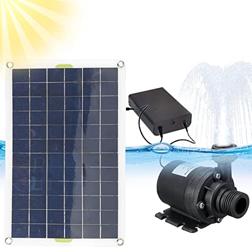 Fly Fuente Solar para baño pájaros | Bomba Solar 19 W para Fuente Exterior,Fuente Agua Solar para Exteriores Bricolaje con Panel Solar y líneas