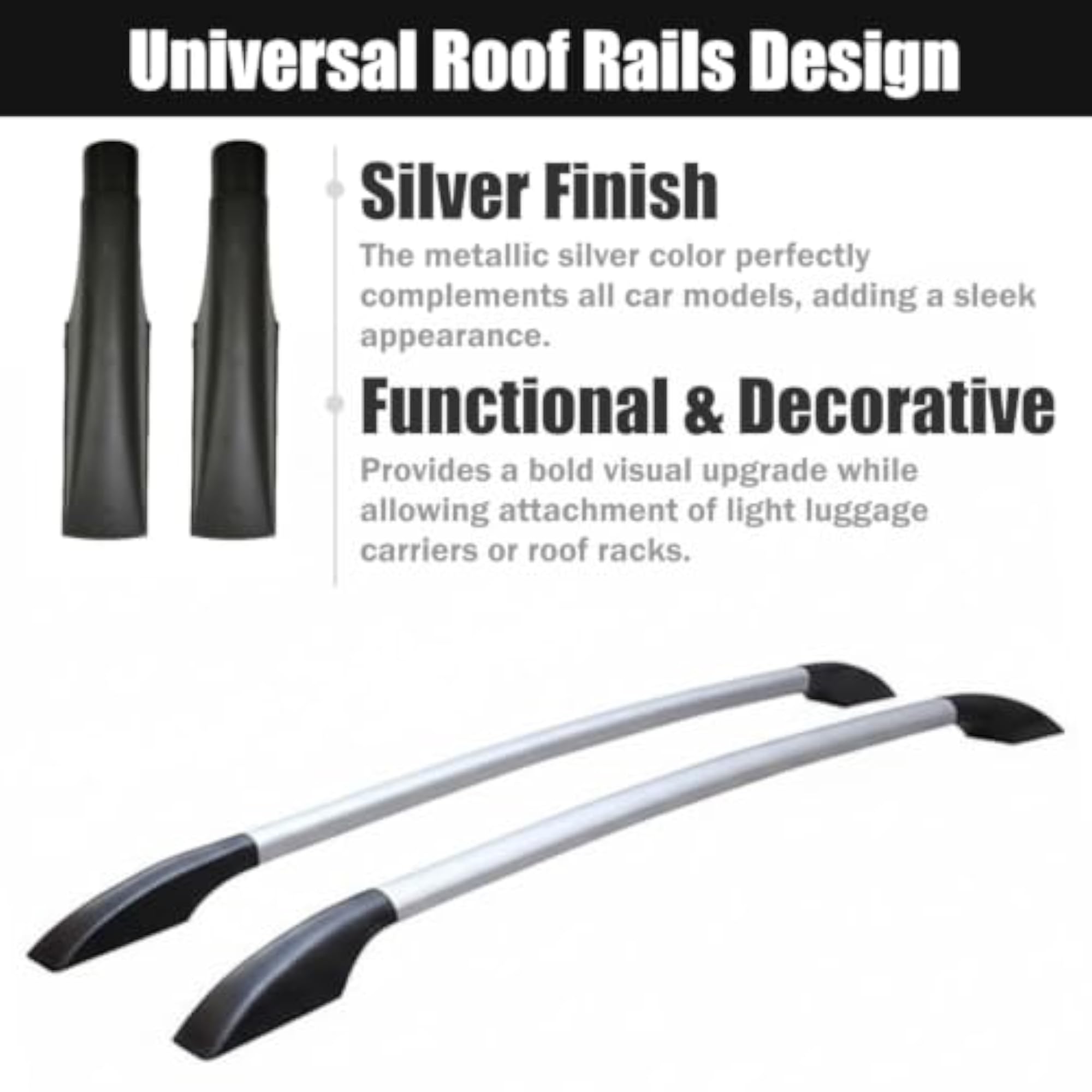 Universal Car Roof Rails with Strong 3M Adhesive Tape