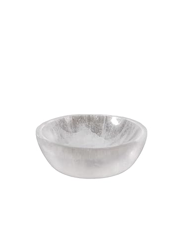 Serene Spaces Living 4 Inch Selenite Crystal Charging Bowl For