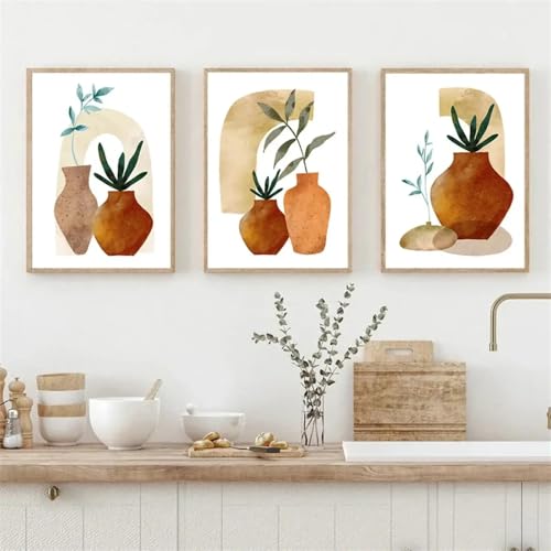 Affiche de plante abstraite en toile pour créer un salon zen et élégant chez soi