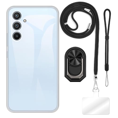 ESACMOT [4 in 1] �P�[�X Samsung Galaxy Quantum 4 5G �Ƃ̌݊�������A�X�g���b�v�A���X�g�o���h�A�����O�t���A�ϏՌ��ی�J�o�[���s�p�Z�b�g (�u���b�N�Z�b�g)