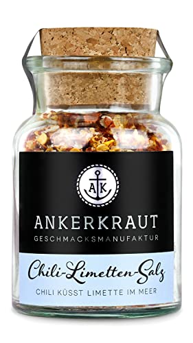 Ankerkraut Chili-Limetten-Salz, 70g im Korkenglas, Speise-Salz Mischung für Steak Fisch Salat Asia...