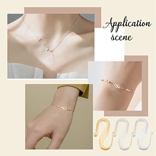 Beebeecraft 1 Box 30pcs Real 24K Gold Plated Brass S Hook Clasps 925 Sterling Silver Plated Mini S-Shaped Hook Connectors Wire Hanger Jewelry Findings for DIY Jewelry Necklace Bracelet Making