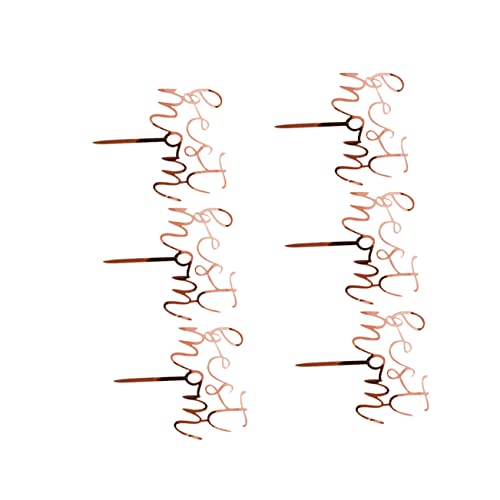 SEWACC 6 Pçs Topo De Bolo Para Decorações De Bolo De Casamento Topos De Bolo De Aniversário Decoraçã