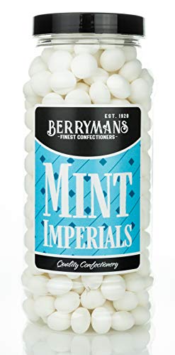 Original Mint Imperials Retro Sweets Gift Jar By Berrymans Sweet Shop - Classic Sweets Traditional Taste.