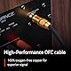 Fluance Premium Grade Subwoofer-Kabel mit vergoldeten Cinch-Steckern, Hochleistungs-OFC-Kabel mit langlebigem Gummi-Isolator für Subwoofer, Heimkino, Verstärker - 3,6 m