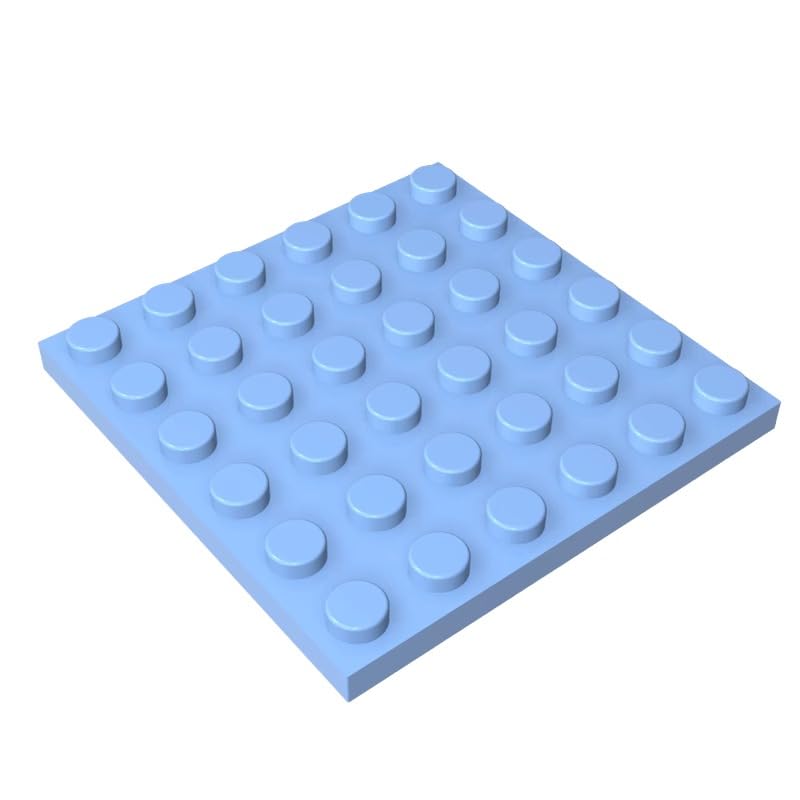 3958 Foundation Plate Plate 6x6 10 Pieces GDS-523 Compatible with Lego Building Blocks Color:Bright Light Blue — image 1