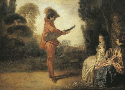 Affiches et gravures Castor Irca de Jean Antoine Watteau impression sur toile 60x90cm
