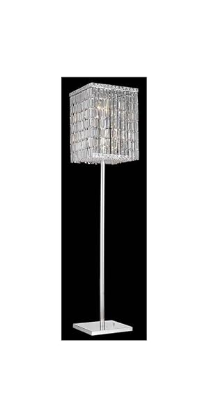 Elegant Lighting 2032FL65C EC Maxim Collection 4-Light Floor Lamp Elegant Cut Crystals with Chrome Finish