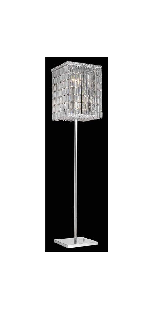 Elegant Lighting 2032FL65C EC Maxim Collection 4-Light Floor Lamp Elegant Cut Crystals with Chrome Finish