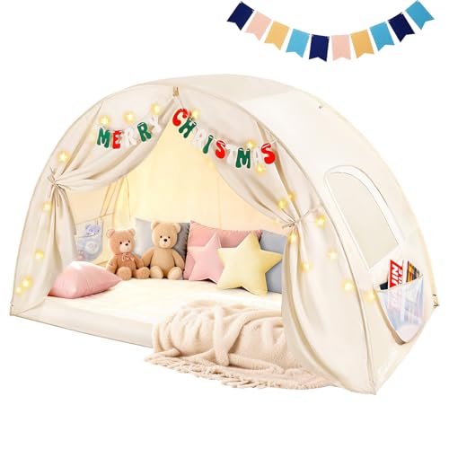 OutdoorMaster Twin Bed Tent for Kids, Indoor Floor Twin Tent...