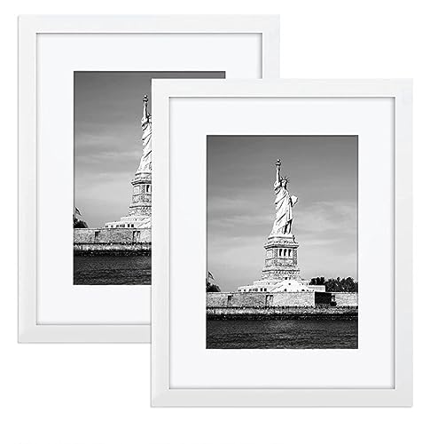 MARCOS de FOTOS 15X20,con el Borde de Madera en Color Blanco. Cuadro Para Pared o Soporte de Pie...