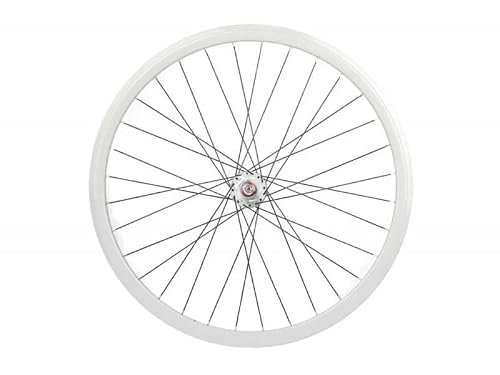 Image of Santafixie 700C 30 mm Rear Wheel – Single Speed – Flip-Flop Hub Fixed/Free – Aluminium – Mid Profile (White)