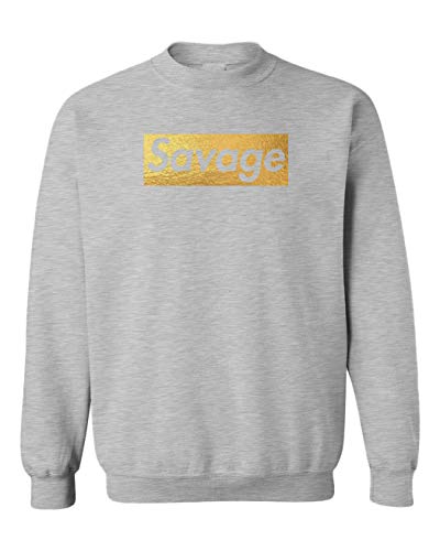 Tcombo Gold Foil Savage - Lit Ruthless Woke Toddler Fleece Crewneck Sweater