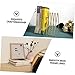 Uonlytech Simple Style Book Rack Metal Triangle Iron Art Desktop Book Stand Useful for Study Room Bedroom Library Office Home Bookstore