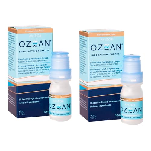 Avizor Ozean Pack 2x10ml - Solución hipotónica sin conservantes, lubricante y humectante ocular con biotecnología avanzada para ojos secos, fatiga ocular y compatible con lentes de contacto