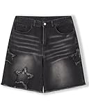 bermuda h&m homme Matériau de haute qualité : jean court pour femme, fabriqué en 100 % polyester, tissu doux pour la peau, avec une texture douce, légère et respirante, vous offrant une expérience de port confortable