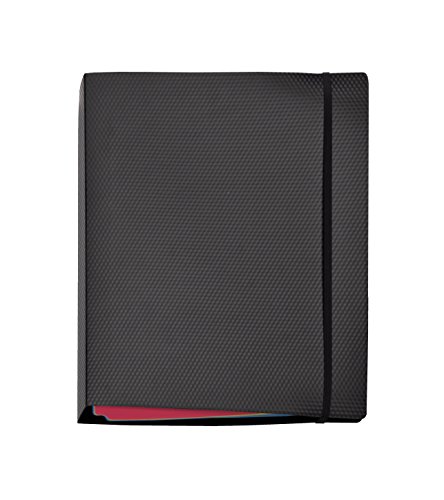 VELOFLEX 1142480 - Arbeitsmappe Diamond, Konferenzmappe, DIN A4, 2-Ring-Mechanik, 260 x 320 x 30 mm, schwarz, 1 Stück