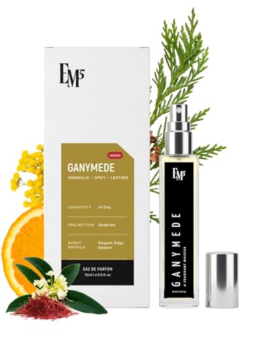 Image of EM5 Ganymede Unisex Perfume | Warm Spicy Leather Accords | Eau De Parfum Spray for Men & Women | Luxury Gift for Him /Her | 15 ml