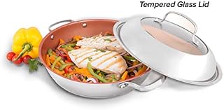 NuWave 31124 Stainless Steel, 11", Silver Ceramic BBQ Grill Pan