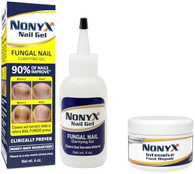 NONYX Fungal Nail Clarifying Gel and NONYX Intensive Foot Repair Balm Bundle