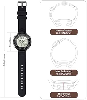 TEKMAGIC Herenhorloge, 10 ATM, 100 meter, waterdicht, voor zwemmen en duiken, met achtergrondverlichting, wekker, stopwatch, kalender, twee tijdzones, zwart TEKMAGIC Herenhorloge, 10 ATM, 100 meter, waterdicht, voor zwemmen en duiken, met achtergrondverlichting, wekker, stopwatch, kalender, twee tijdzones, zwart