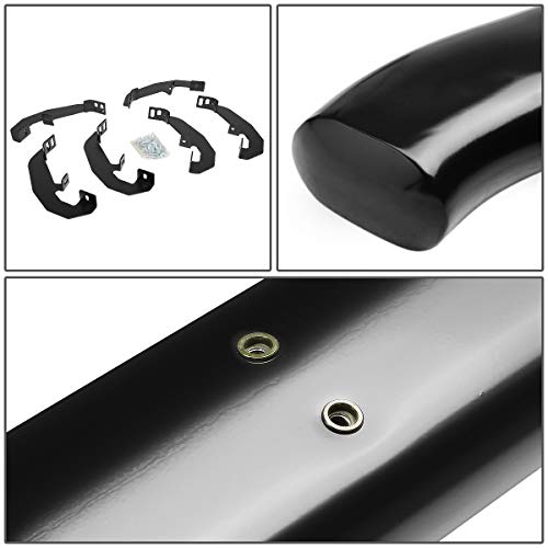 5 Inches Curved Side Step Nerf Bar Running Board Compatible With Silverado Sierra 1500 2500Hd 3500Hd Extended Cab 19-20, Stainless Steel, Black Powdercoated #TOP3