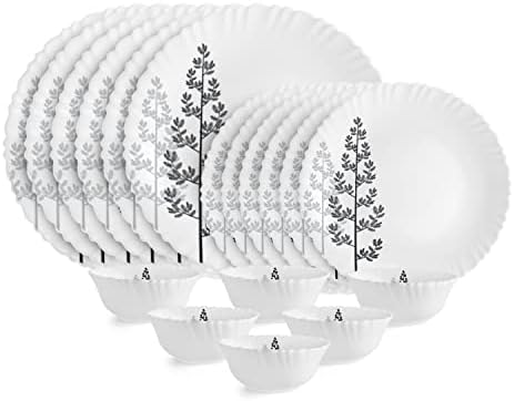 Cello Opalware Dazzle Series Winter Pine Dinner Set, 18 Units