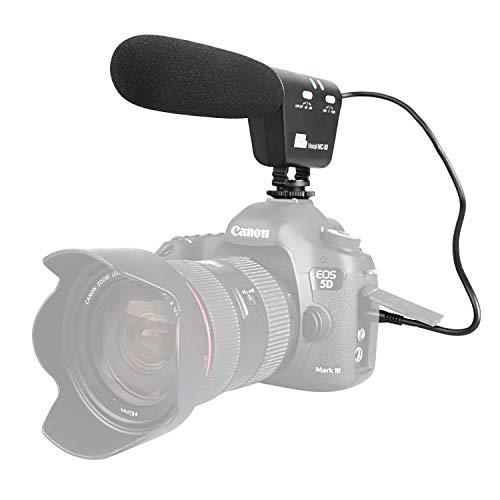 Pixel MC-50 High Definition Voice Camera Microphone Low-Noise Circuit Design Shotgun Mic Camcorder Microphone for DSLR, Canon, Nikon, Camcorder (Need 3.5mm Interface)