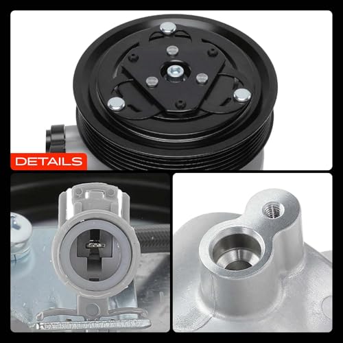 A-Premium Air Conditioner AC Compressor with Clutch Compatible with Mitsubishi Mirage 2014-2015/2017-2022, Mirage G4 2017-2022, with 6 Groove Pulley by A-Premium - Image 9