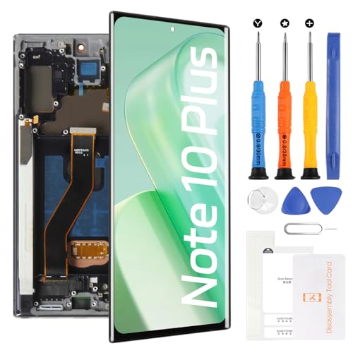 Screen Replacement for Samsung Galaxy Note 10 Plus SM-N975 SM-N976 6.8' LCD Display Touch Digitizer Assembly with Black Frame(Incell,Not Fingerprint)