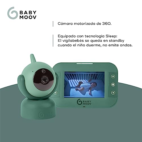 Babymoov YOO Twist Vigilabebé con Cámara Motorizada - Pantalla LCD Color de 4.3" - Visión Nocturna - Rotacion 360° - Lamparita y Nanas - Alcance 300 m - imagen 3