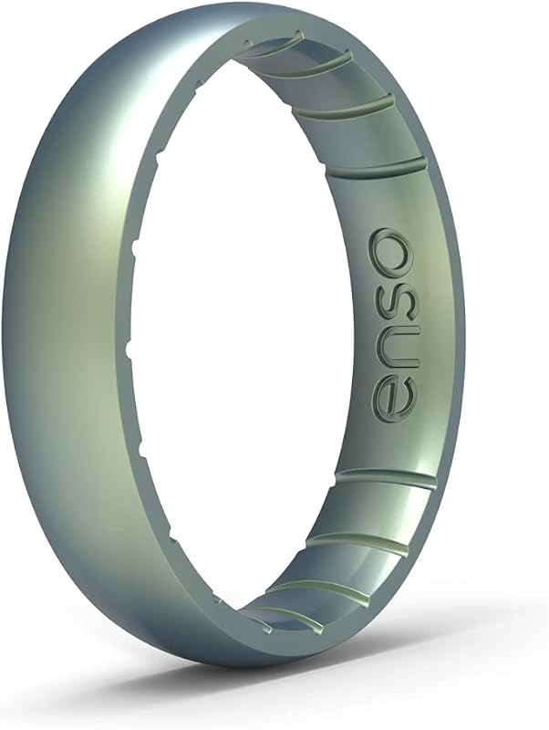Enso Rings Elements Thin Silicone Ring - Infused With Precious Metals, Stackable, 4.3mm Wide, Size 10 - View #5