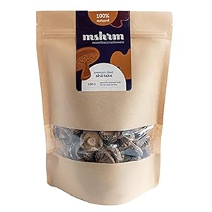 MSHRM Shiitake Pilze getrocknet 100g – Klasse 1 – Nachhaltige Getrocknete Pilze in höchster Qualität zum Kochen & Essen – Shitake getrocknet – Chinesische Pilze – Shitake Pilze aus Nachhaltigem Anbau