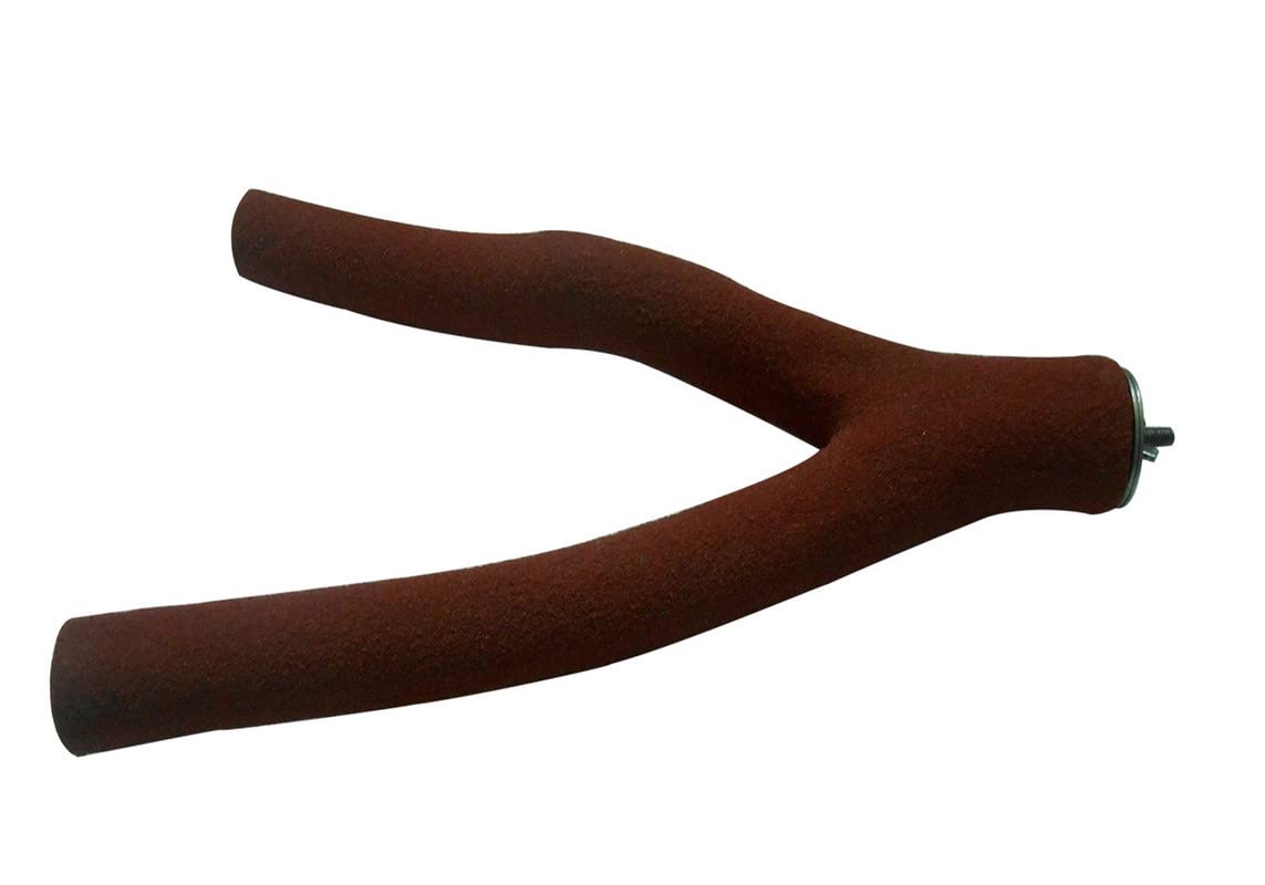 KSK 18" Tree Branch Y shap Sandy Perch Stand for Bird Larger cage Accessories. Pet Bird Parrot Chew Toys Paw Grinding Cage Clean Tool African Grey,Macaw, Cockatoos (Red X Larg) (B01JOA44EO) Amazon Price History, Amazon Price Tracker