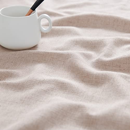 Jinchan Linen Textured Curtains 54 Inches Long For Living Room Grommet Top Flax Linen Blend Curtains Farmhouse Window Curtain Set For Bedroom Curtains 2 Panels Taupe Curtains #TOP11