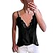 Produktbild Andouy Damen Camis - Oberteil mit tiefem V-Ausschnitt, ärmellose Trägerhose Gr.36-42 Sexy Party-Bluse(XL(42),)