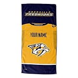 Northwest NHL Nashville Predators Personalized Beach Towel, 30" x 60", Jersey