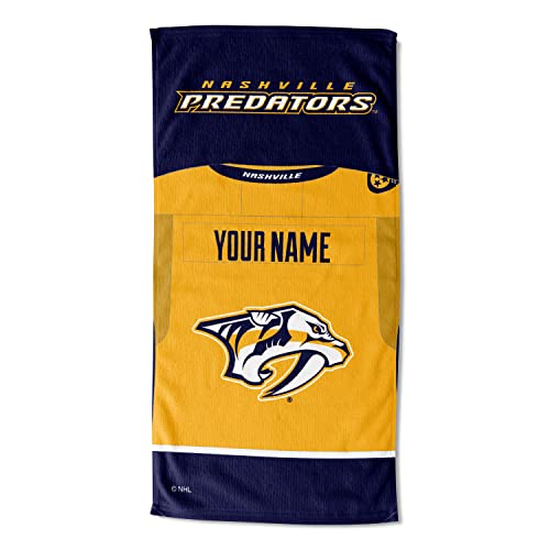 Northwest NHL Nashville Predators Personalized Beach Towel, 30" x 60", Jersey