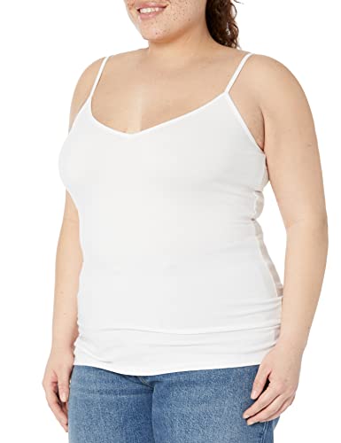 Image of Amazon Essentials Women's Slim-Fit V-Neck Cami, Pack of 4
