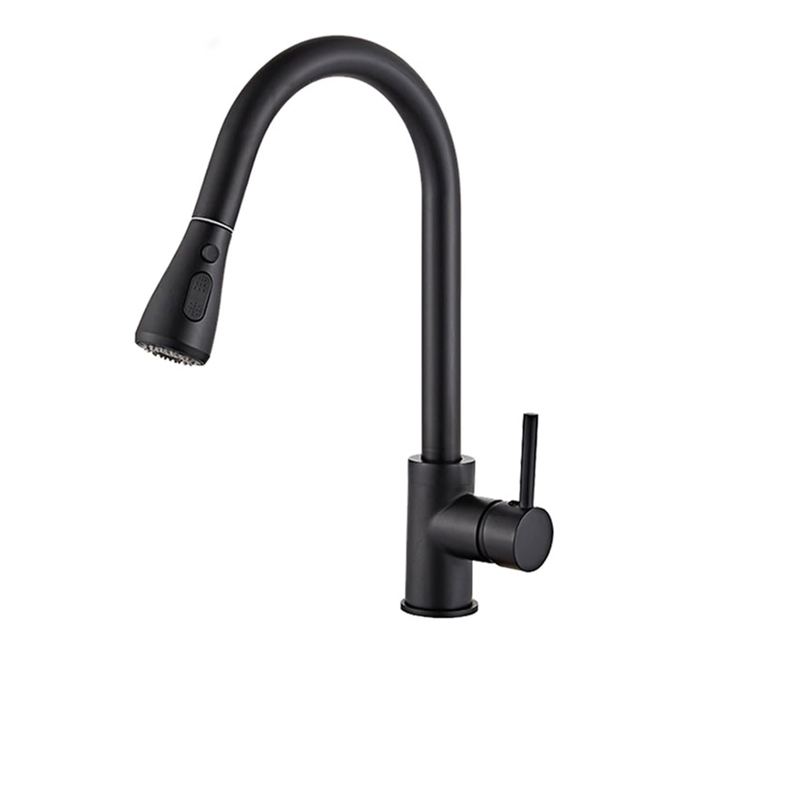 Robinet de cuisine noir monotrou haut de gamme au design pivotant à 360