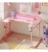 Amazon | Bestier ゲーミングデスク パソコンデスク 引き出し付き 幅