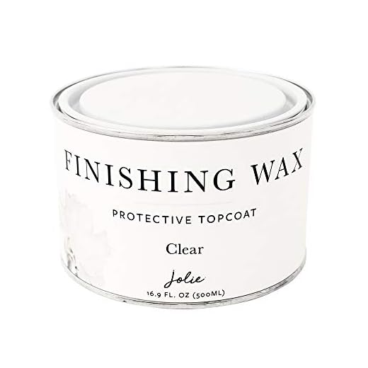 Jolie Finishing Wax - Protective topcoat Paint - Use on interior furniture, cabinets, walls, home decor and accessories - Odor-Free, Non-Hazardous - Clear - 500 ml