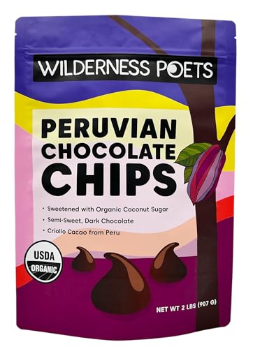 Wilderness Poets, Organic Chocolate Chips - Coconut-Sweetened - 3 Simple