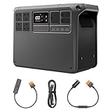 DJI Power 2000 Portable Power Station, 2048Wh LFP Battery, Compact Size, 3000W Stable Output, 0-80% Recharge in 45 Mins, Car Charging, Camping & RVs, Road Trip, Off-Grid